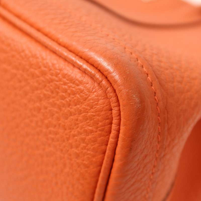 HERMES Negonda皮革Garden Party TPM銀扣手挽袋Capucine-13