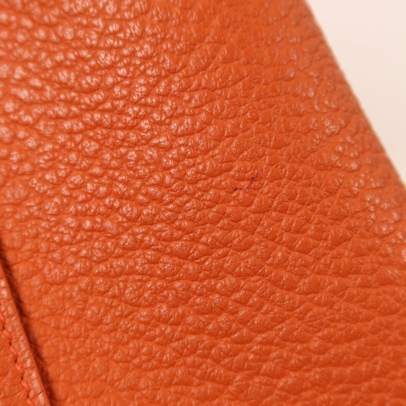 HERMES Negonda皮革Garden Party TPM銀扣手挽袋Capucine-14