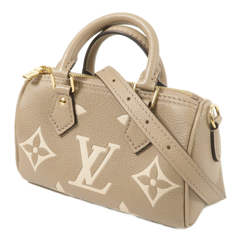 LOUIS VUITTON Monogram Empreinte Nano Speedy金扣手挽肩背兩用袋-1