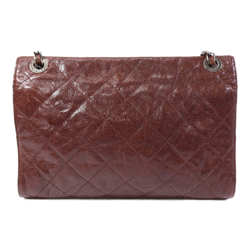 CHANEL 牛皮皮革Chain Shoulder Bag銀扣鏈帶肩背袋-1