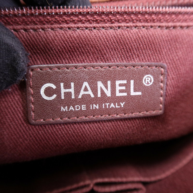 CHANEL 牛皮皮革Chain Shoulder Bag銀扣鏈帶肩背袋-5