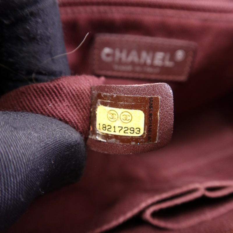 CHANEL 牛皮皮革Chain Shoulder Bag銀扣鏈帶肩背袋-7