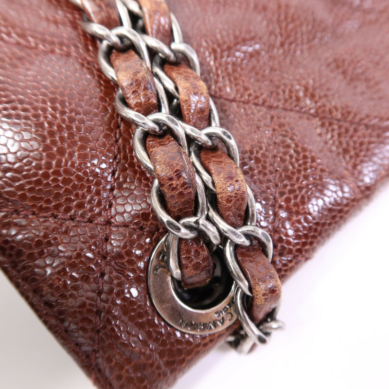 CHANEL 牛皮皮革Chain Shoulder Bag銀扣鏈帶肩背袋-16