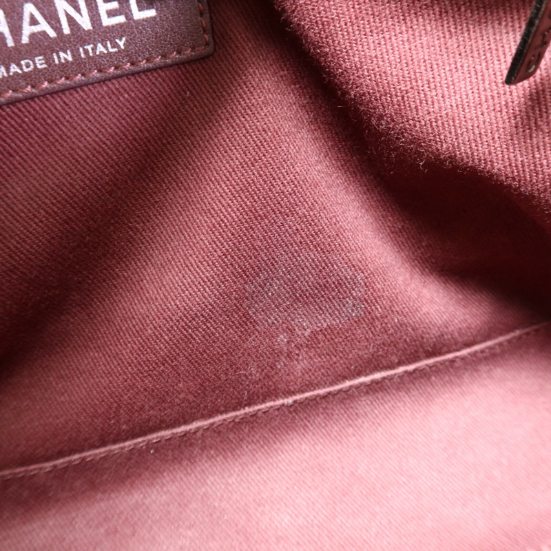 CHANEL 牛皮皮革Chain Shoulder Bag銀扣鏈帶肩背袋-19