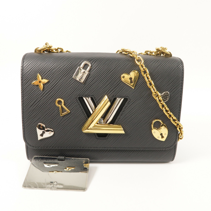 LOUIS VUITTON Epi Twist MM金扣鏈帶肩背袋-8