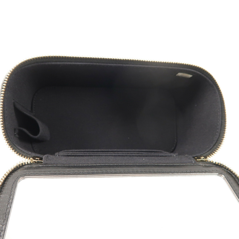 CHANEL 羊皮皮革Top Handle Vanity Case金扣鏈帶手挽肩背兩用袋-4