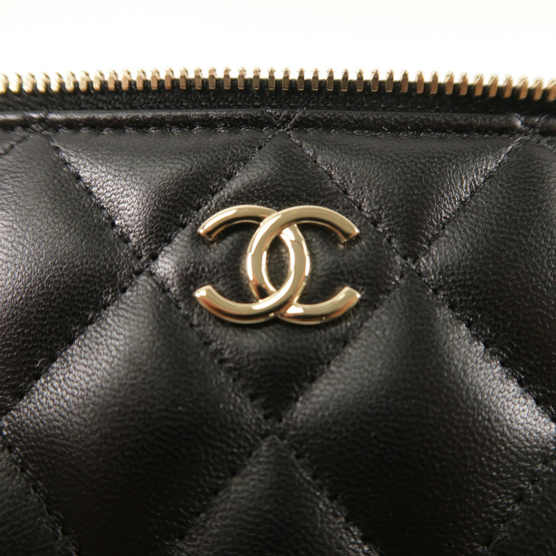 CHANEL 羊皮皮革Top Handle Vanity Case金扣鏈帶手挽肩背兩用袋-8