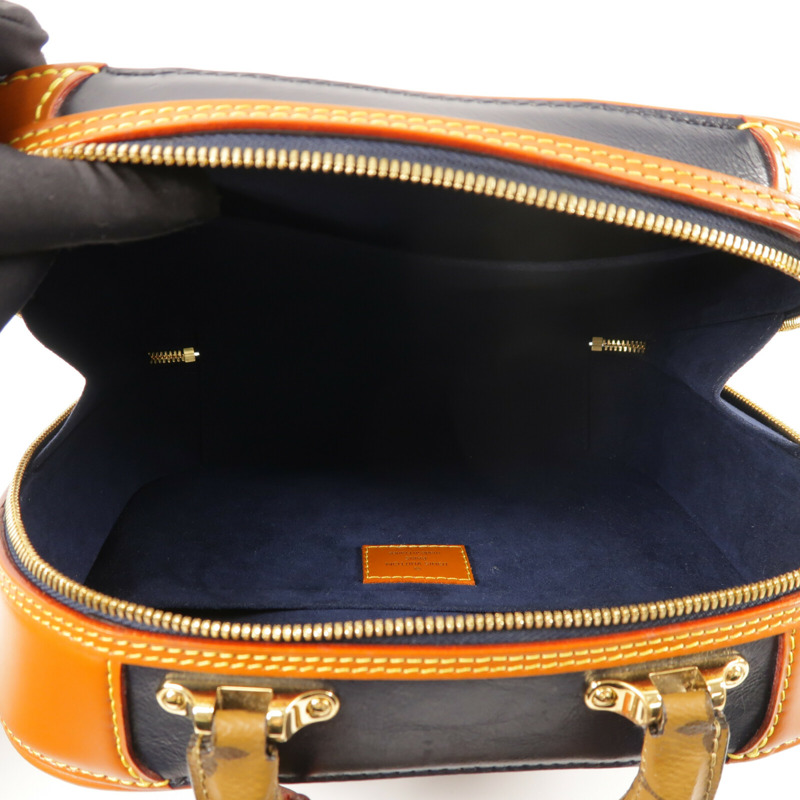 LOUIS VUITTON Monogram Reverse/牛皮皮革Valisette PM金扣手挽肩背兩用袋-4