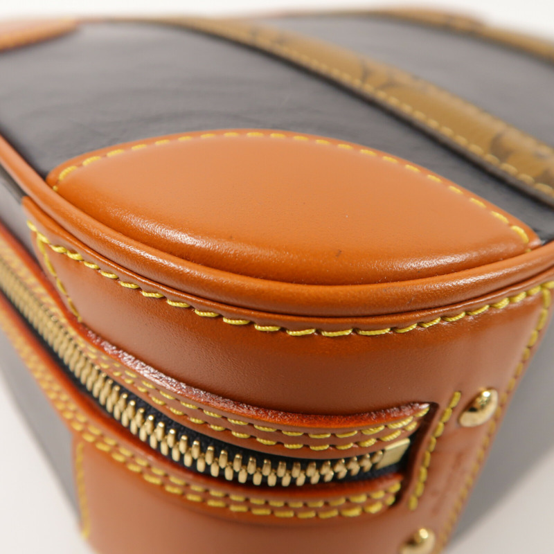 LOUIS VUITTON Monogram Reverse/牛皮皮革Valisette PM金扣手挽肩背兩用袋-10