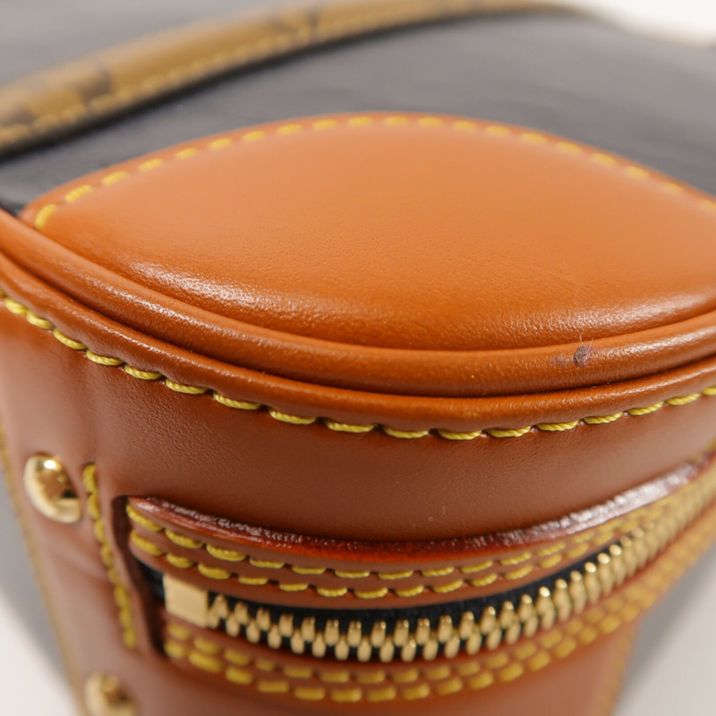 LOUIS VUITTON Monogram Reverse/牛皮皮革Valisette PM金扣手挽肩背兩用袋-11