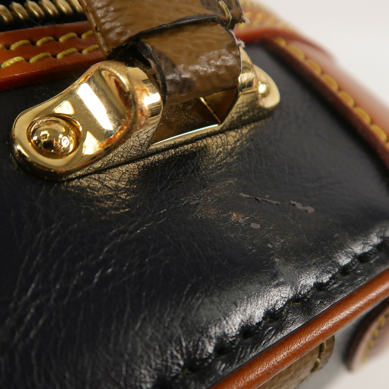 LOUIS VUITTON Monogram Reverse/牛皮皮革Valisette PM金扣手挽肩背兩用袋-15