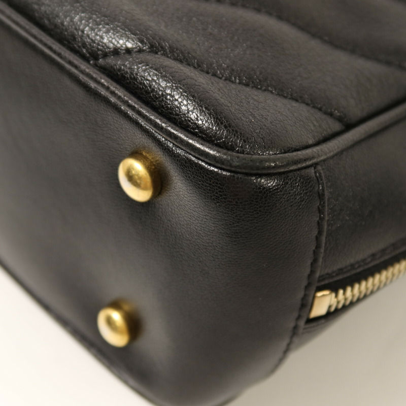 CHANEL 牛皮皮革Chain Shoulder金扣鏈帶肩背袋-13