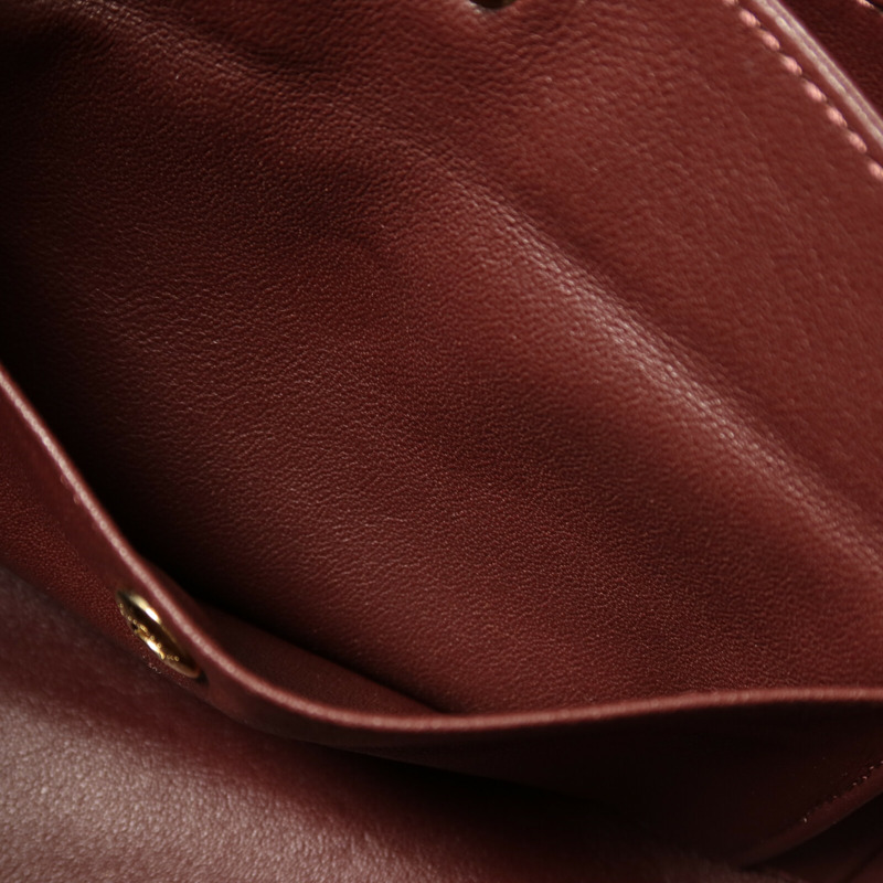 CHANEL 牛皮皮革Chain Shoulder金扣鏈帶肩背袋-16