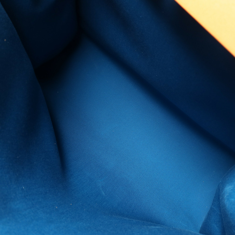 HERMES 帆布Herbag MM銀扣手挽肩背兩用袋Blue Izmir-4