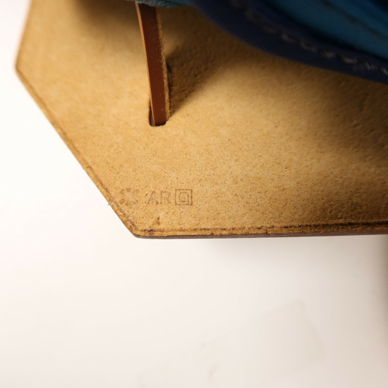 HERMES 帆布Herbag MM銀扣手挽肩背兩用袋Blue Izmir-6