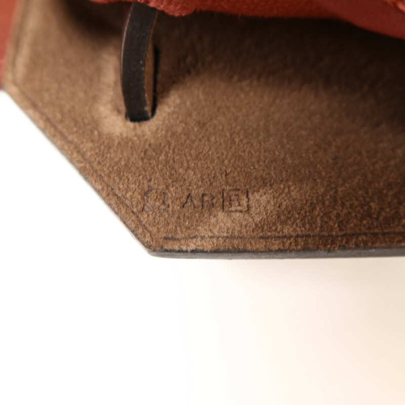 HERMES 帆布Herbag PM銀扣手挽肩背兩用袋Brique-6