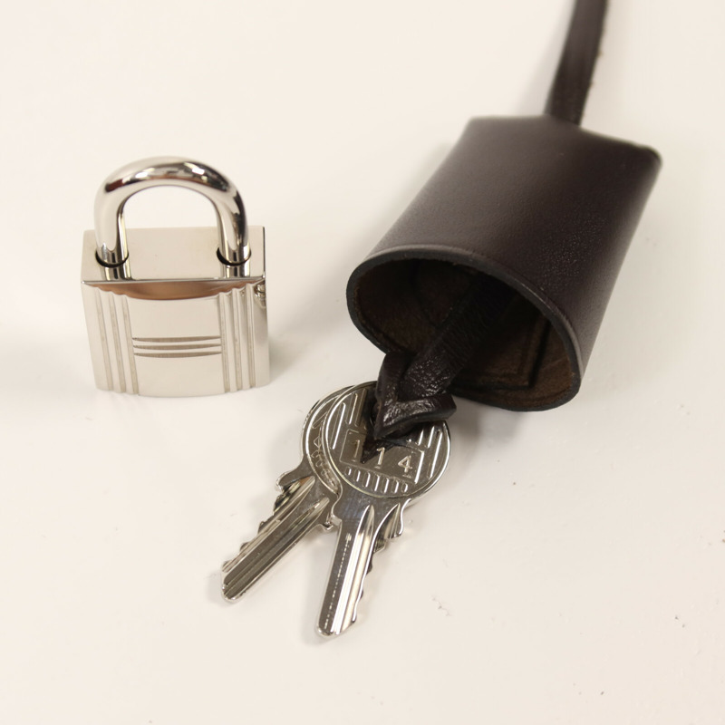 HERMES 帆布Herbag PM銀扣手挽肩背兩用袋Brique-10