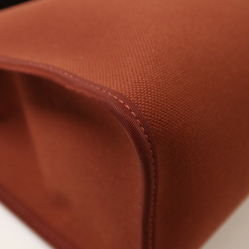 HERMES 帆布Herbag PM銀扣手挽肩背兩用袋Brique-11