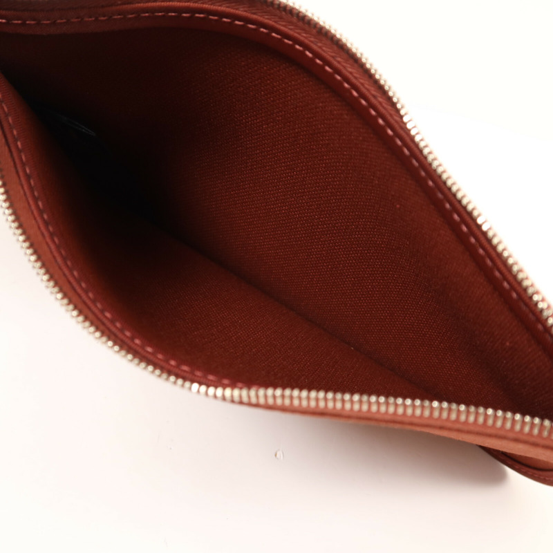 HERMES 帆布Herbag PM銀扣手挽肩背兩用袋Brique-17