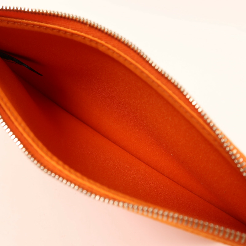 HERMES 帆布Herbag PM銀扣手挽肩背兩用袋Orange-14