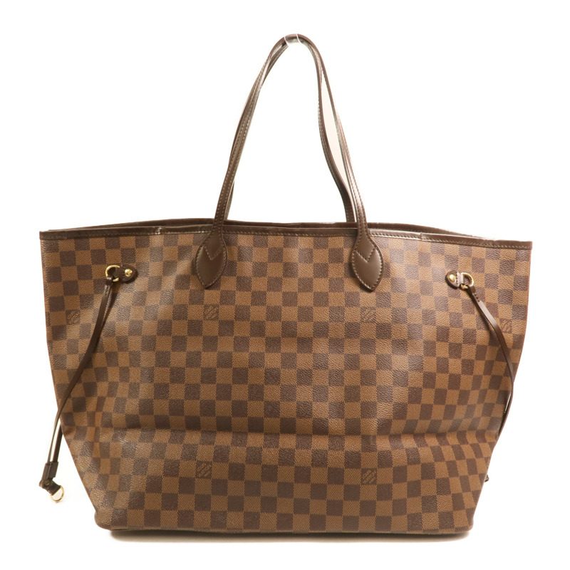 LOUIS VUITTON Damier Neverfull GM金扣肩背袋-1