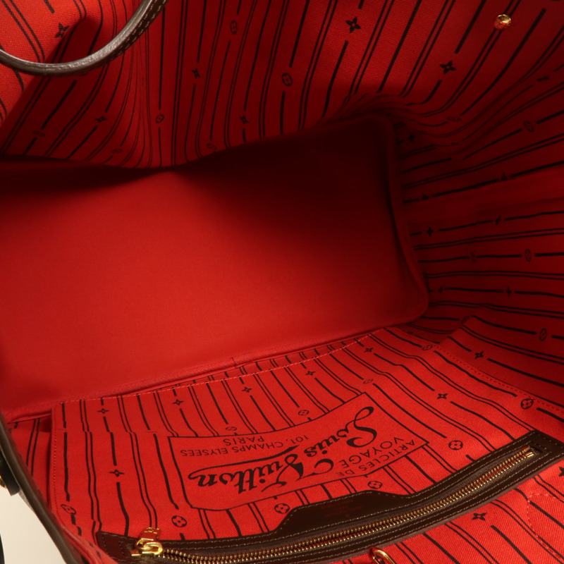 LOUIS VUITTON Damier Neverfull GM金扣肩背袋-4