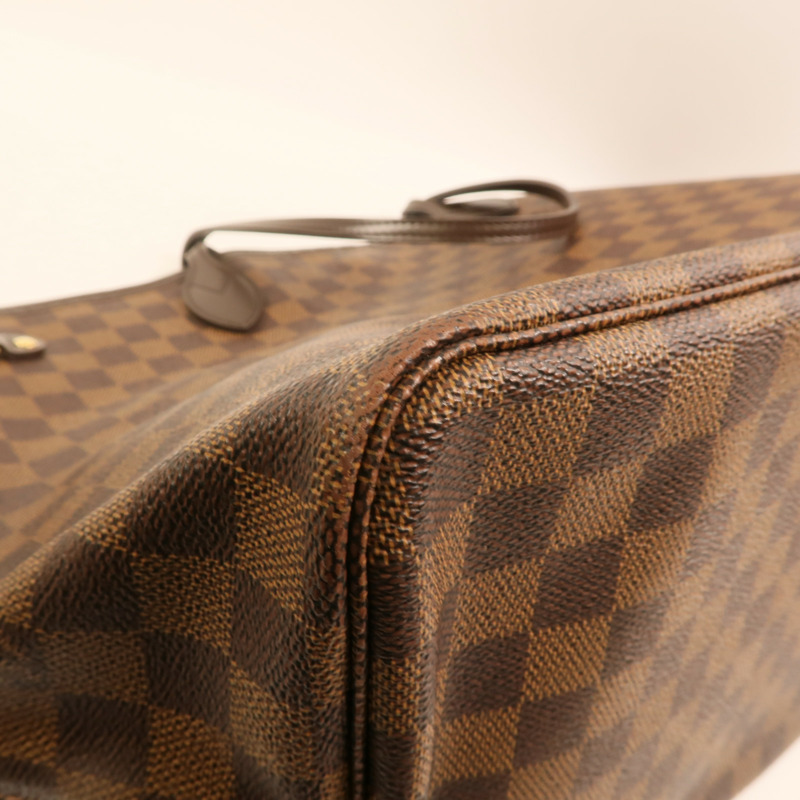LOUIS VUITTON Damier Neverfull GM金扣肩背袋-11