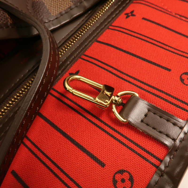 LOUIS VUITTON Damier Neverfull GM金扣肩背袋-15