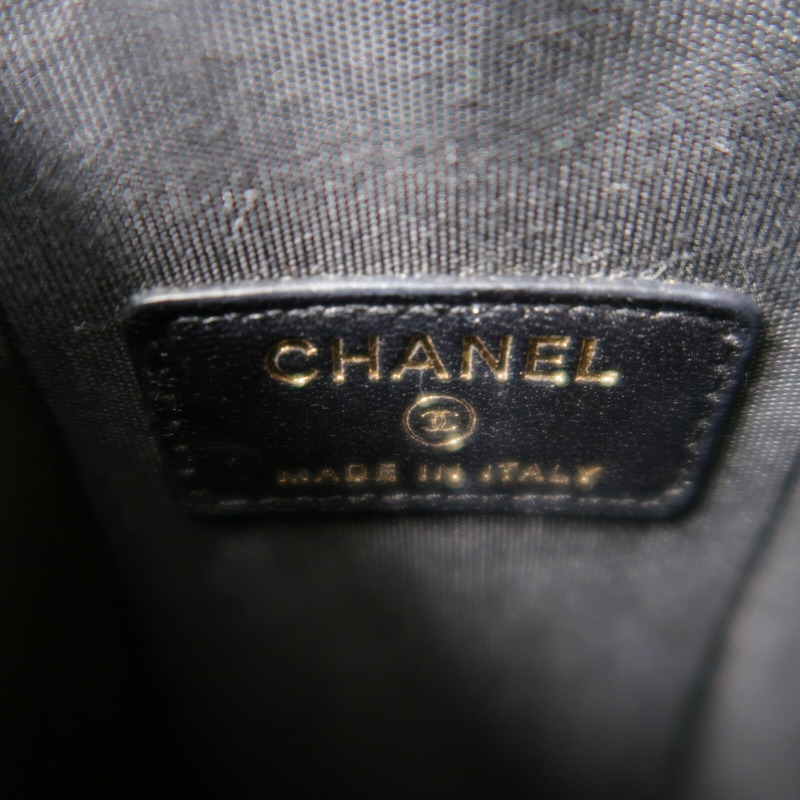 CHANEL 羊皮皮革Phone Case金扣鏈帶肩背袋-5