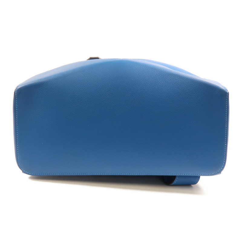 HERMES Evercolor皮革Flash Sailor Backpack銀扣背包Bleu Hydra-3