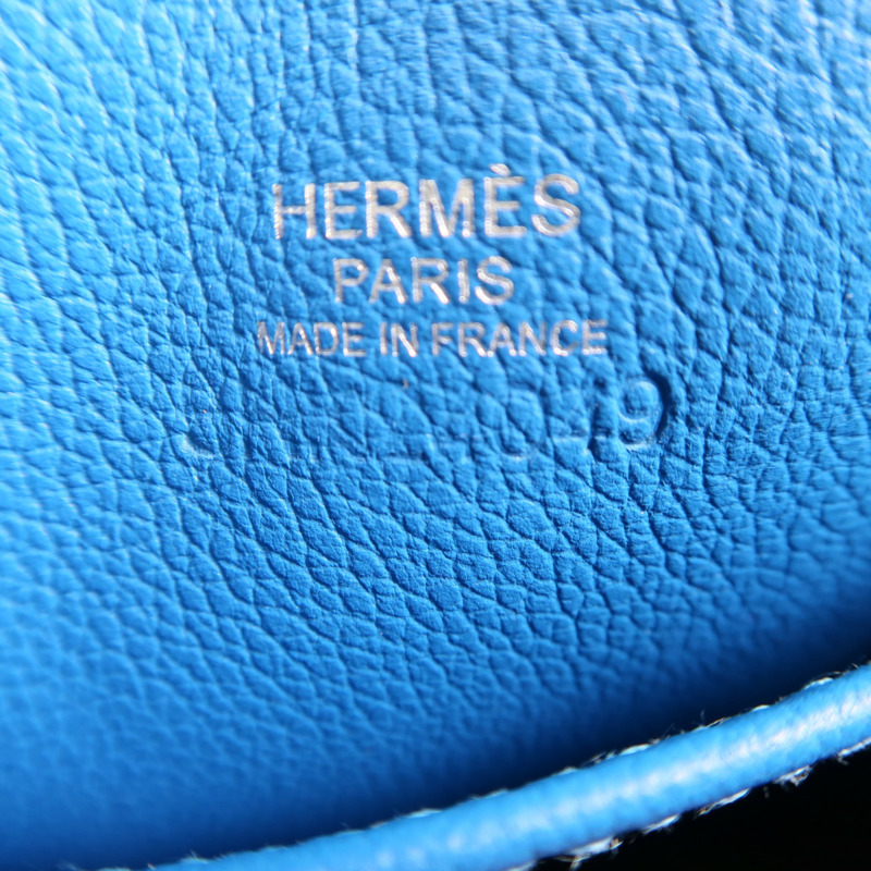 HERMES Evercolor皮革Flash Sailor Backpack銀扣背包Bleu Hydra-6