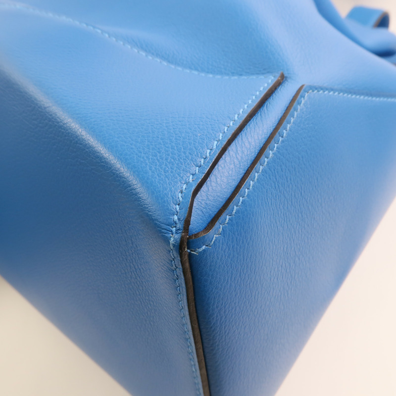 HERMES Evercolor皮革Flash Sailor Backpack銀扣背包Bleu Hydra-11