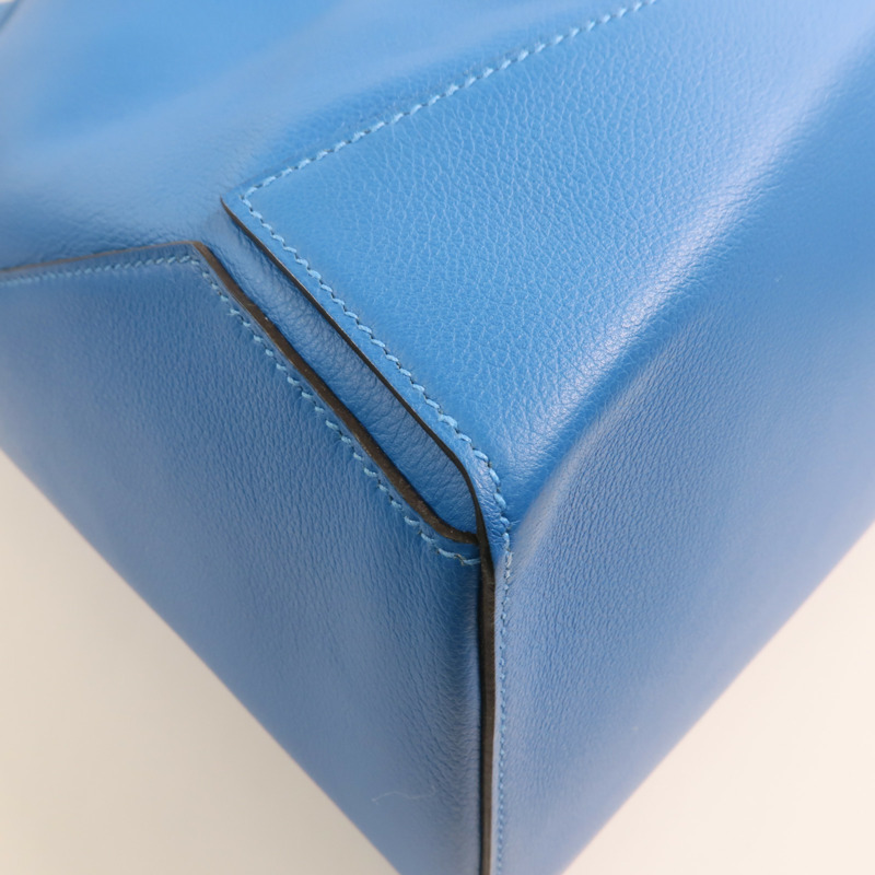 HERMES Evercolor皮革Flash Sailor Backpack銀扣背包Bleu Hydra-12