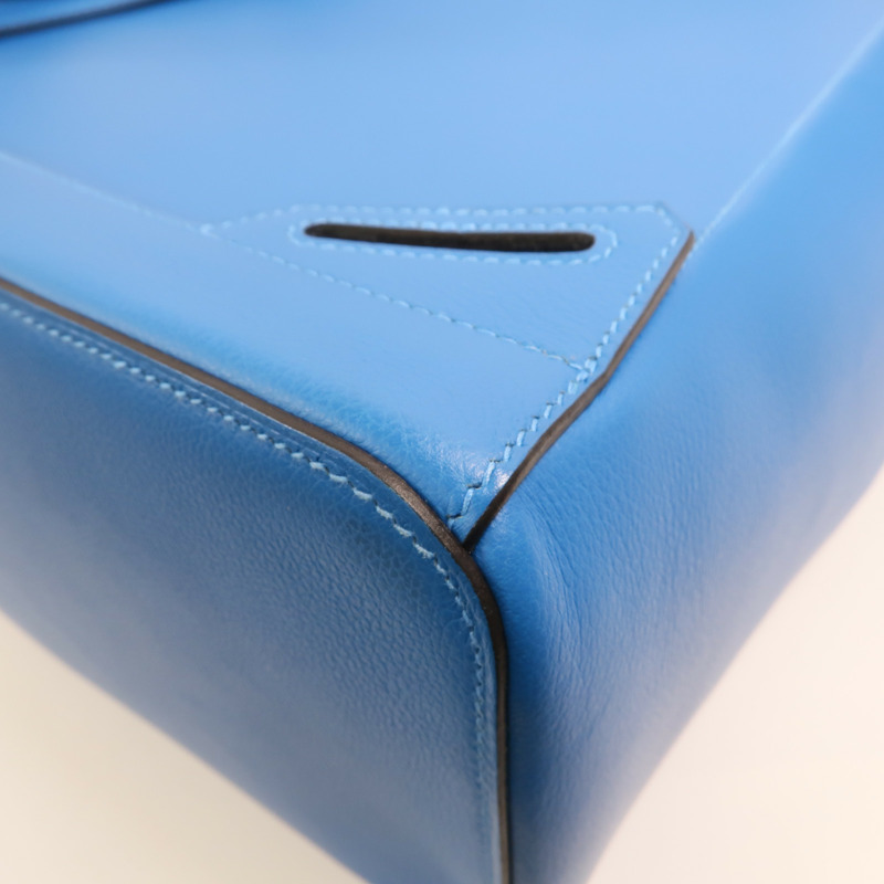 HERMES Evercolor皮革Flash Sailor Backpack銀扣背包Bleu Hydra-13