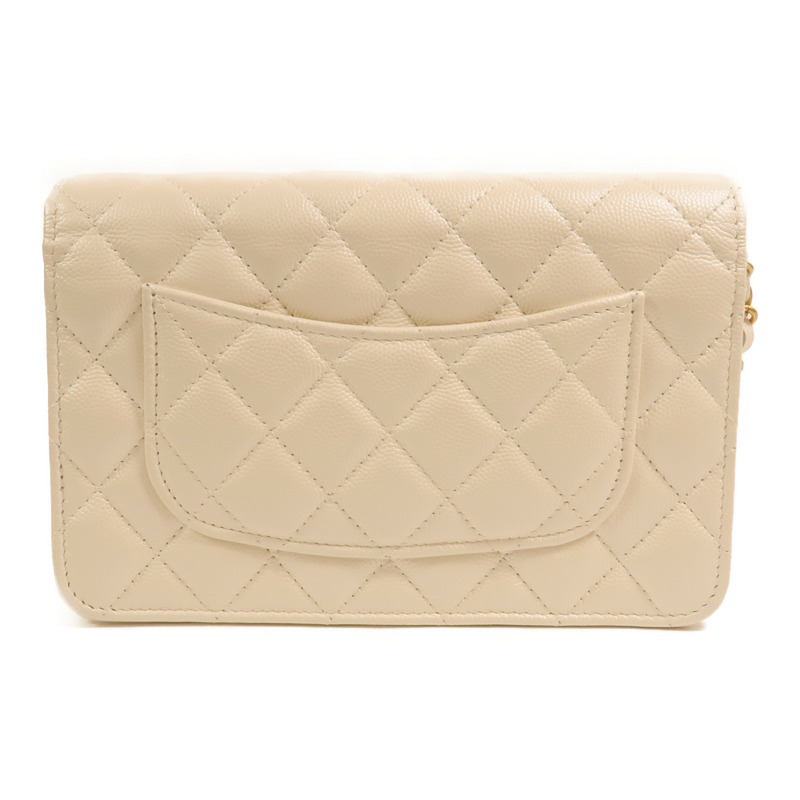 CHANEL 牛皮皮革WOC Wallet On Chain金扣鏈帶肩背袋-1