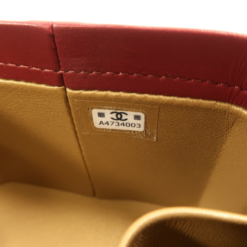 CHANEL 羊皮皮革Vanity Case金扣鏈帶肩背袋-6