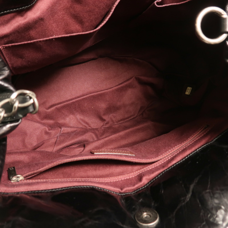 CHANEL 牛皮皮革In The Mix銀扣鏈帶手挽肩背兩用袋-4