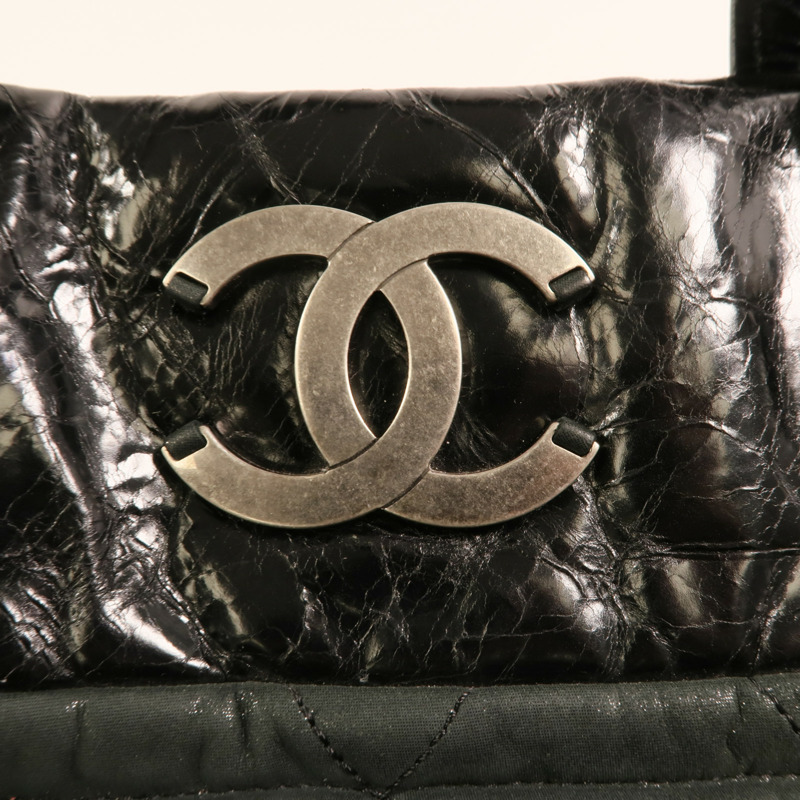 CHANEL 牛皮皮革In The Mix銀扣鏈帶手挽肩背兩用袋-8