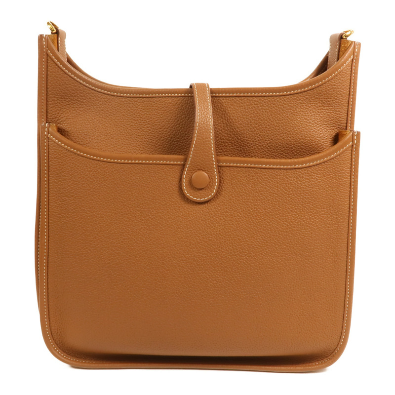 HERMES Clemence皮革Evelyne PM金扣肩背袋-1