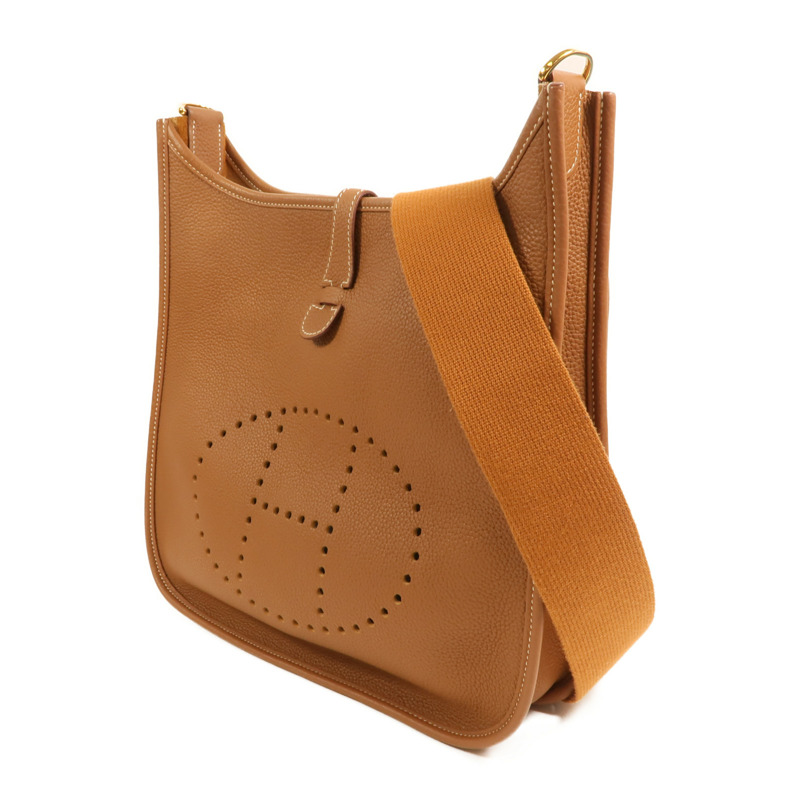 HERMES Clemence皮革Evelyne PM金扣肩背袋-2