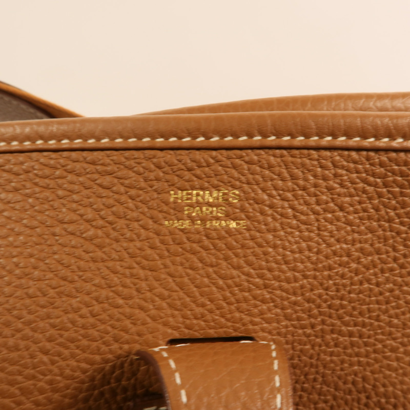 HERMES Clemence皮革Evelyne PM金扣肩背袋-5