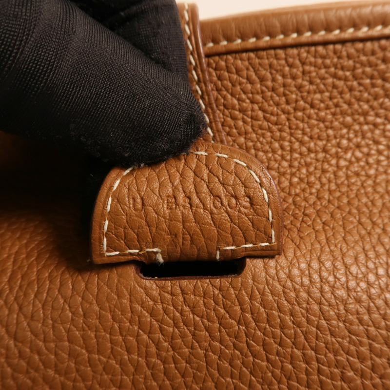 HERMES Clemence皮革Evelyne PM金扣肩背袋-6