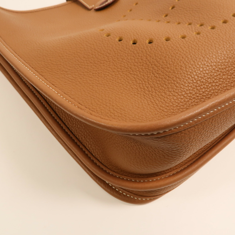 HERMES Clemence皮革Evelyne PM金扣肩背袋-11