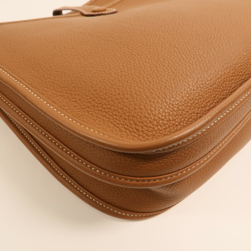 HERMES Clemence皮革Evelyne PM金扣肩背袋-13