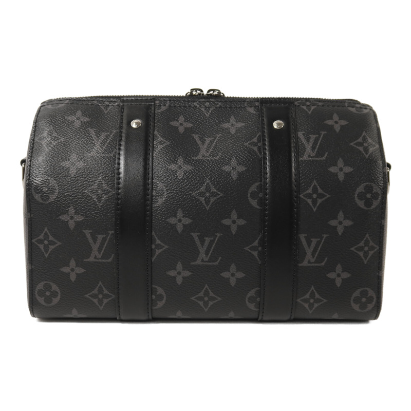 LOUIS VUITTON Monogram Eclipse City Keepall銀扣手挽肩背兩用袋-1