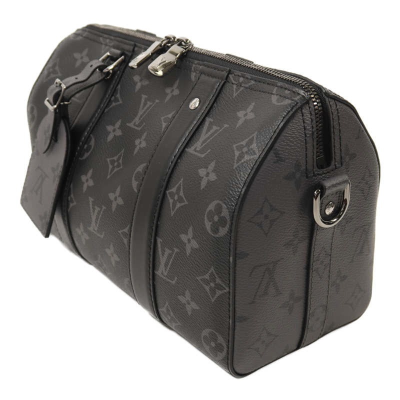 LOUIS VUITTON Monogram Eclipse City Keepall銀扣手挽肩背兩用袋-2