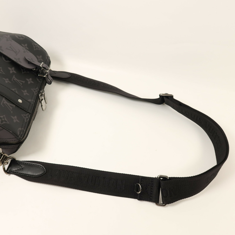 LOUIS VUITTON Monogram Eclipse City Keepall銀扣手挽肩背兩用袋-6