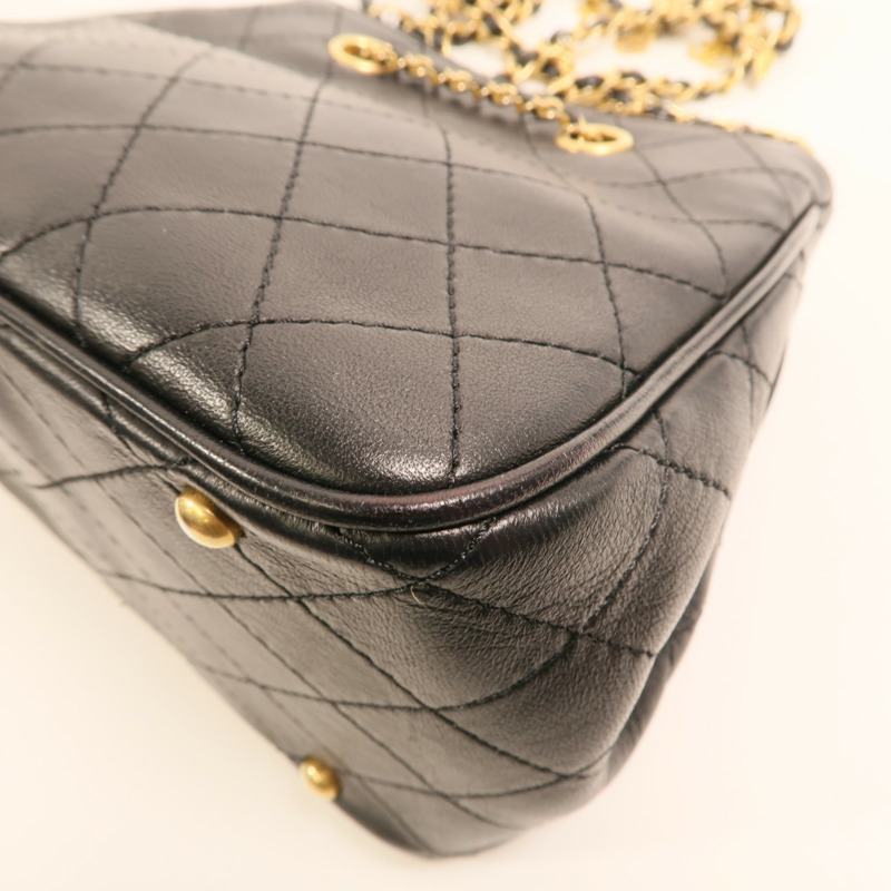 CHANEL 牛皮皮革Drawstring Bucket Bag金扣鏈帶肩背袋-13