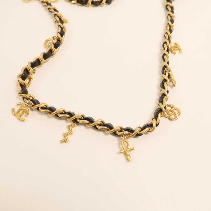 CHANEL 牛皮皮革Drawstring Bucket Bag金扣鏈帶肩背袋-15