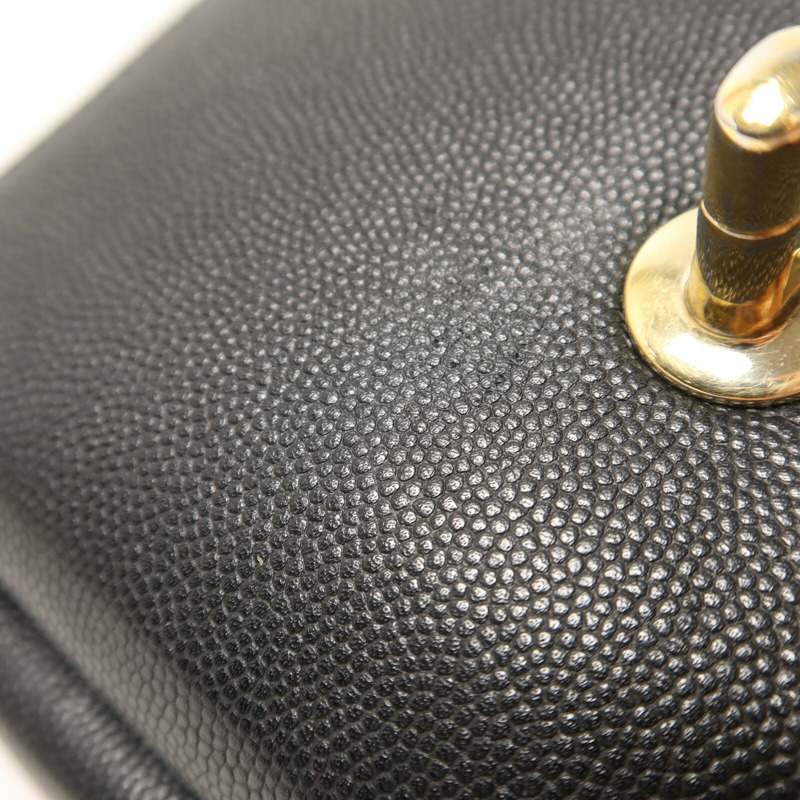 CHANEL 牛皮皮革Business Affinity Small金扣鏈帶手挽肩背兩用袋-16